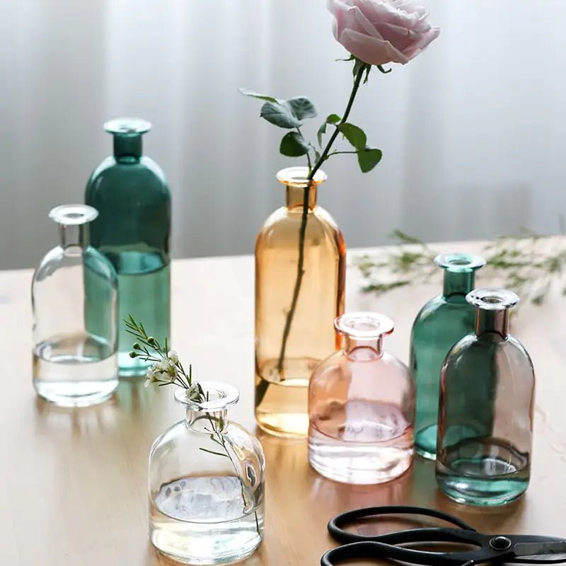 🌿 Nordic Glass Flower Vase – Elegant & Minimalist Home Decor - Modern