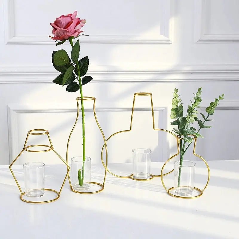 🏡 Nordic Style Iron Flower Vase – Minimalist Elegance for Any Space - Modern