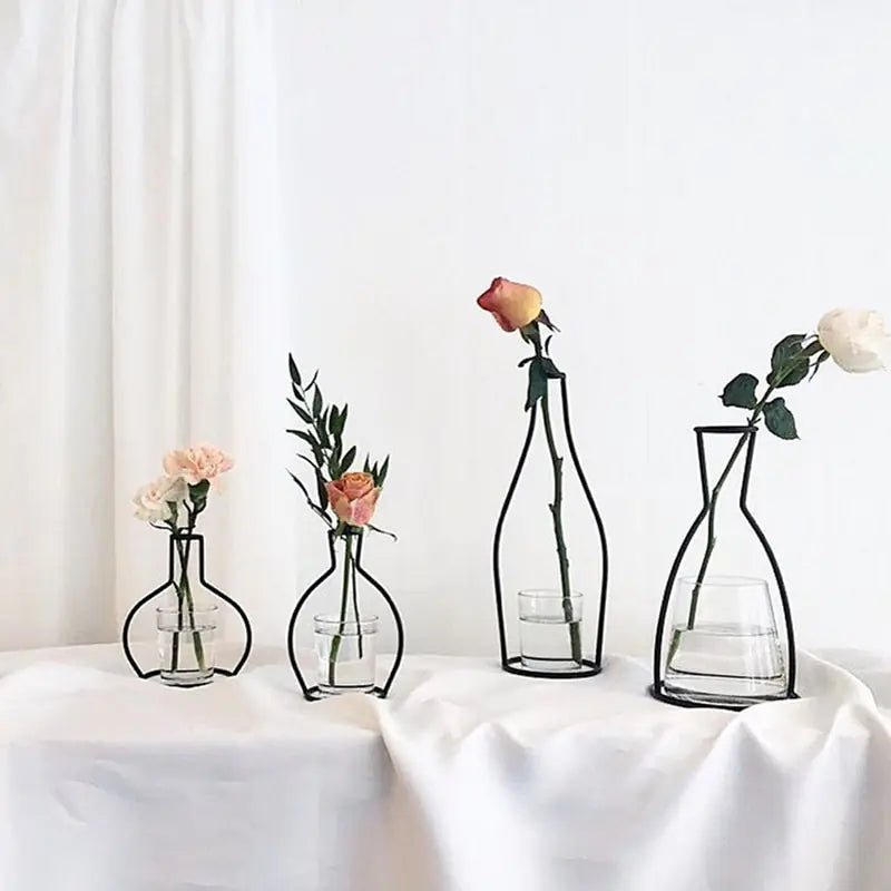 🏡 Nordic Style Iron Flower Vase – Minimalist Elegance for Any Space - Modern