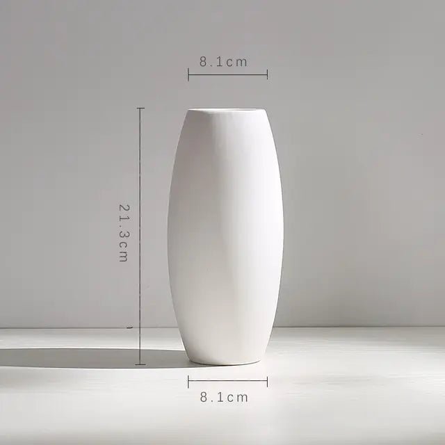 🏺 White Hemp Rope Ceramic Vase – Minimalist Elegance for Any Space - Modern